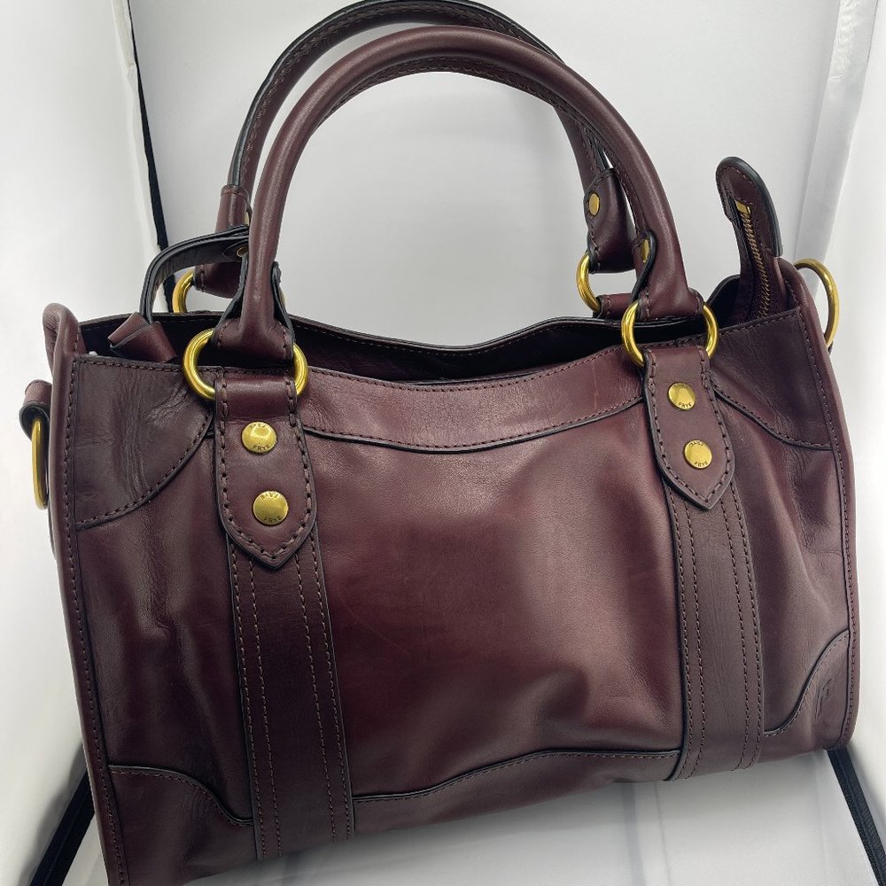 Melissa Zip Satchel Leather Handbag
